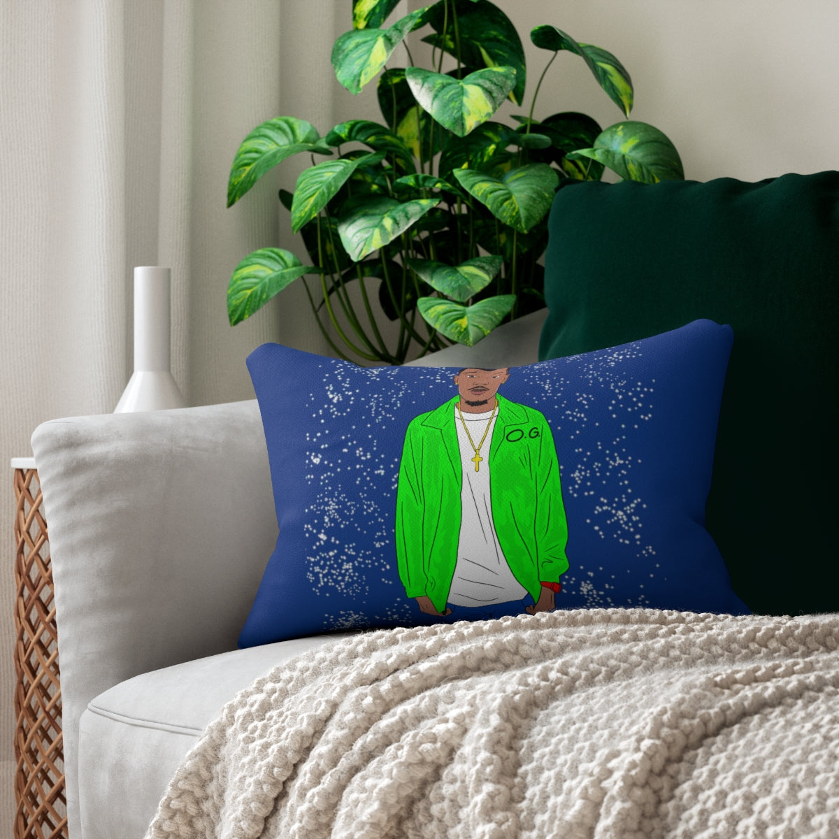 Arthur One God the Brand Blue Lumbar Pillow