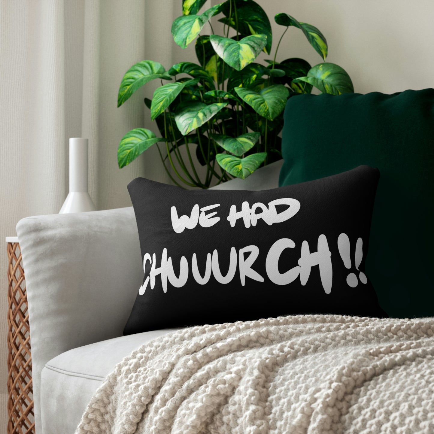 We had Chuuurch!! One God the Brand Lumbar Pillow