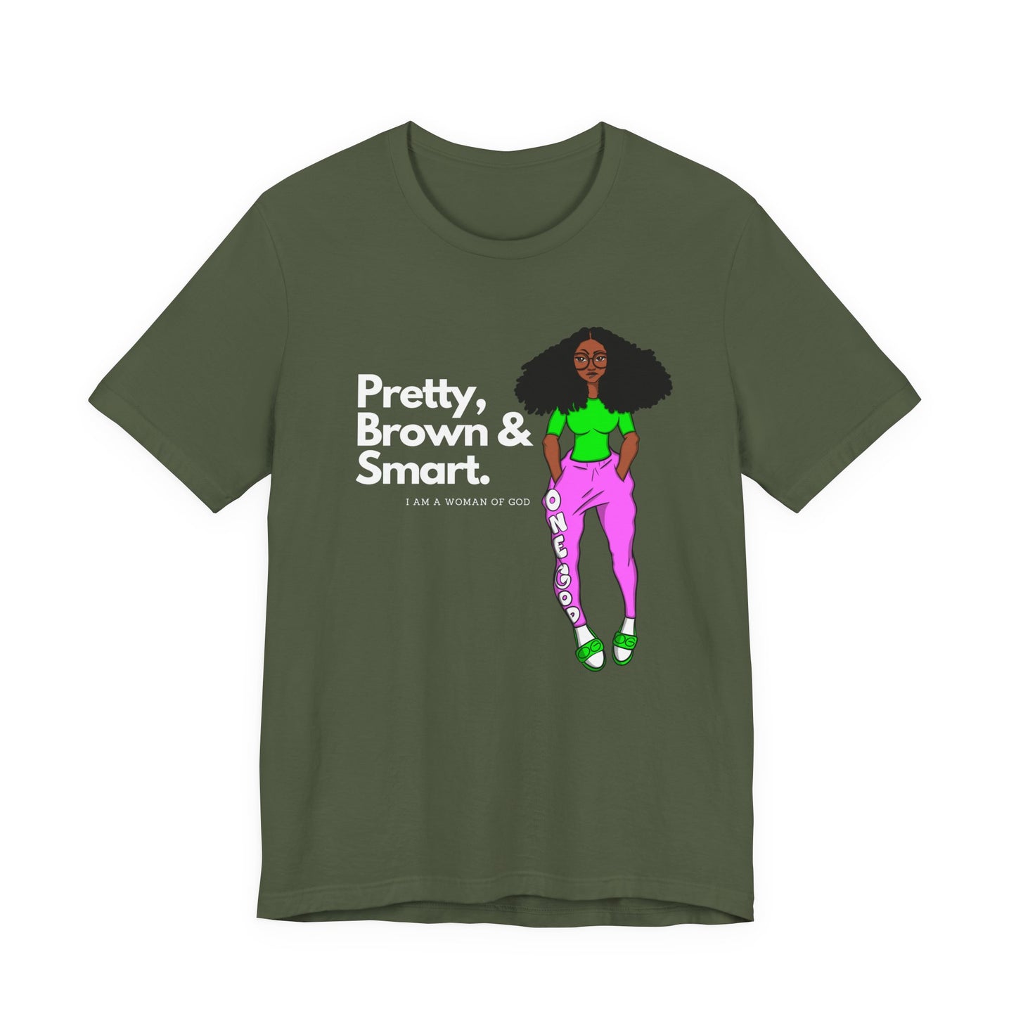 Pretty Brown & Smart One God The Brand T-Shirt