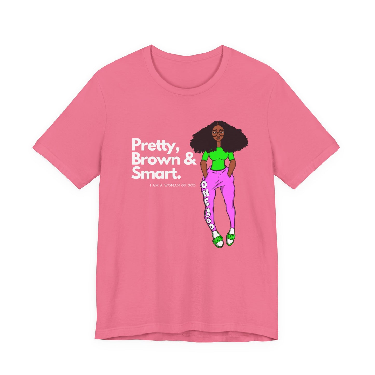 Pretty Brown & Smart One God The Brand T-Shirt