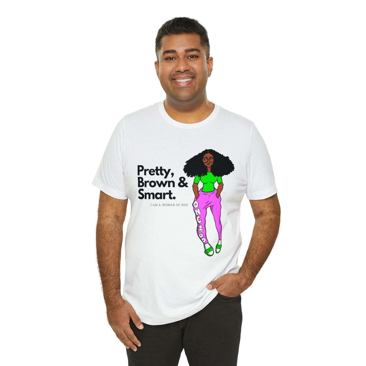 Pretty Brown & Smart One God The Brand T-Shirt