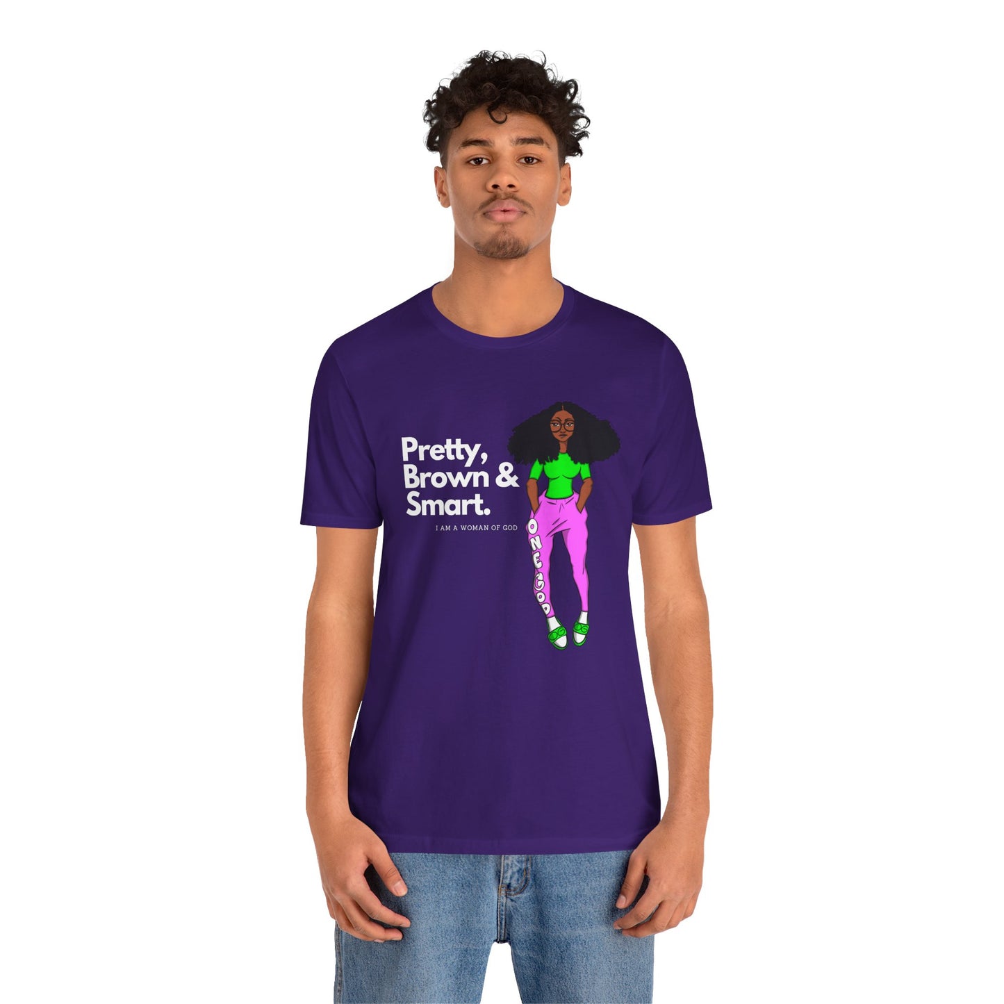 Pretty Brown & Smart One God The Brand T-Shirt