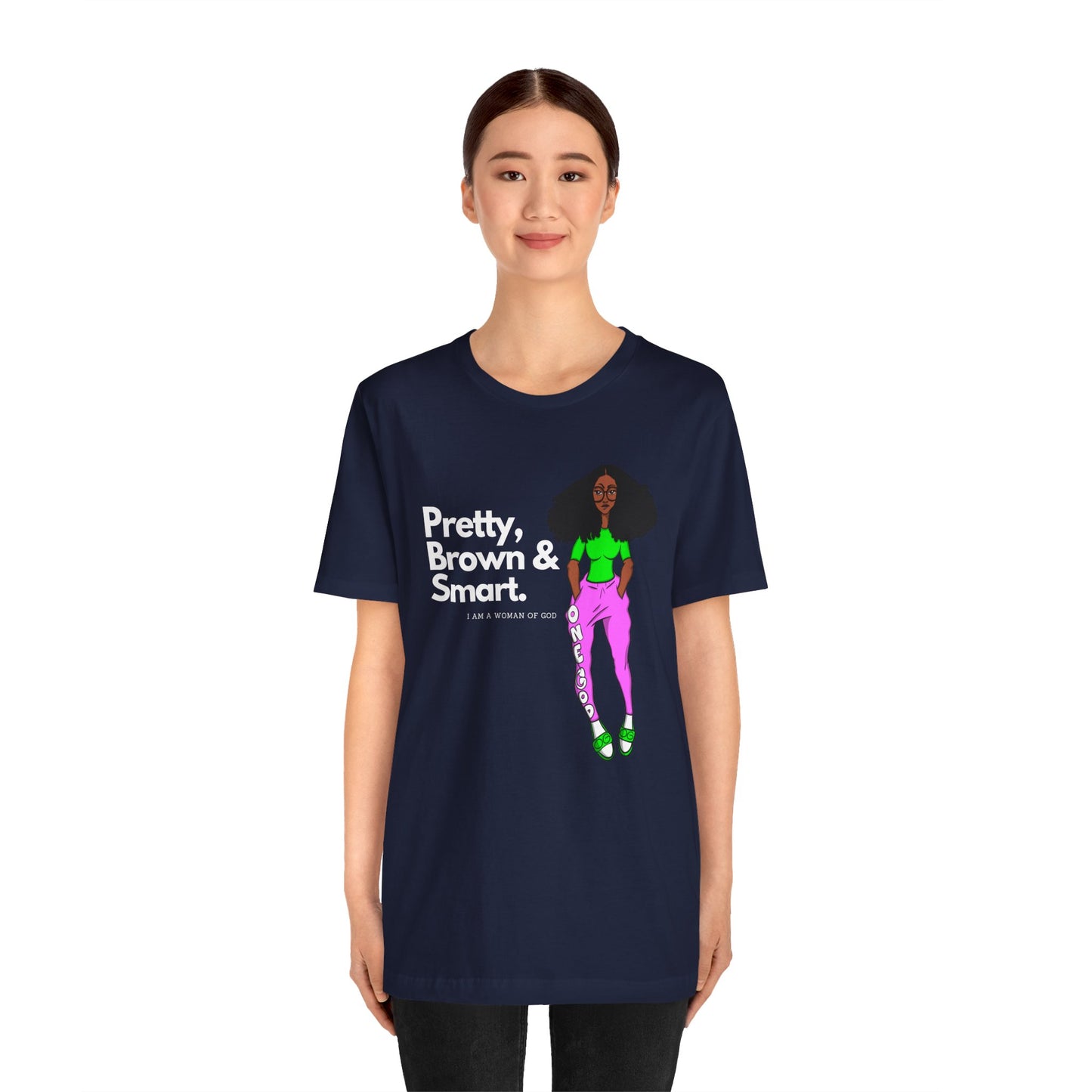 Pretty Brown & Smart One God The Brand T-Shirt