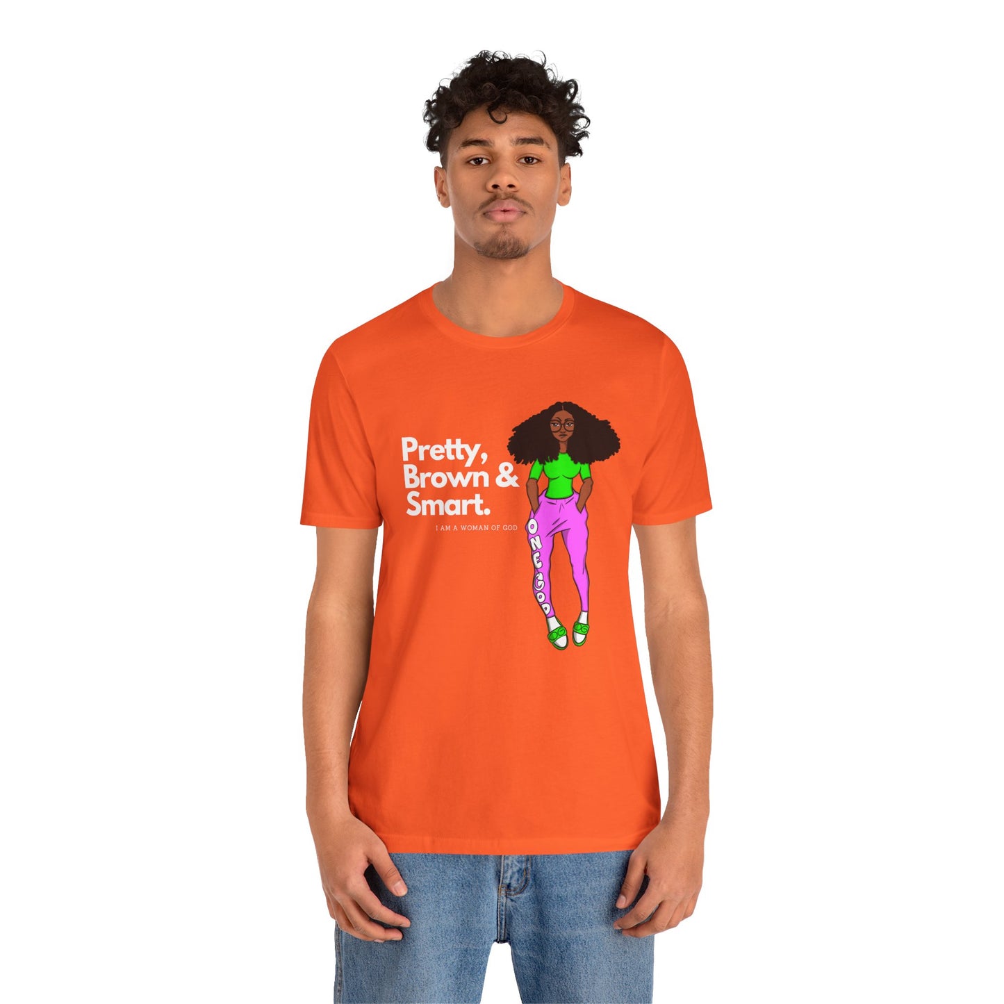 Pretty Brown & Smart One God The Brand T-Shirt