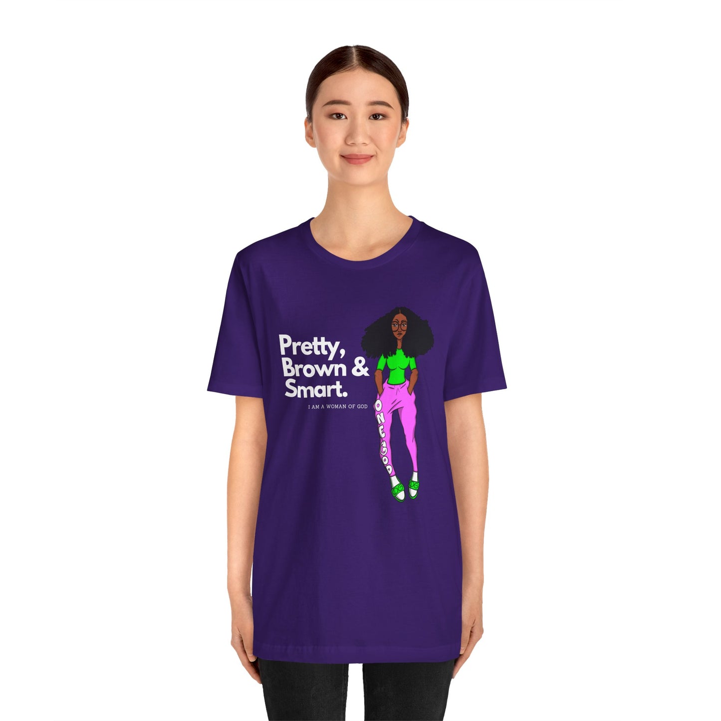Pretty Brown & Smart One God The Brand T-Shirt