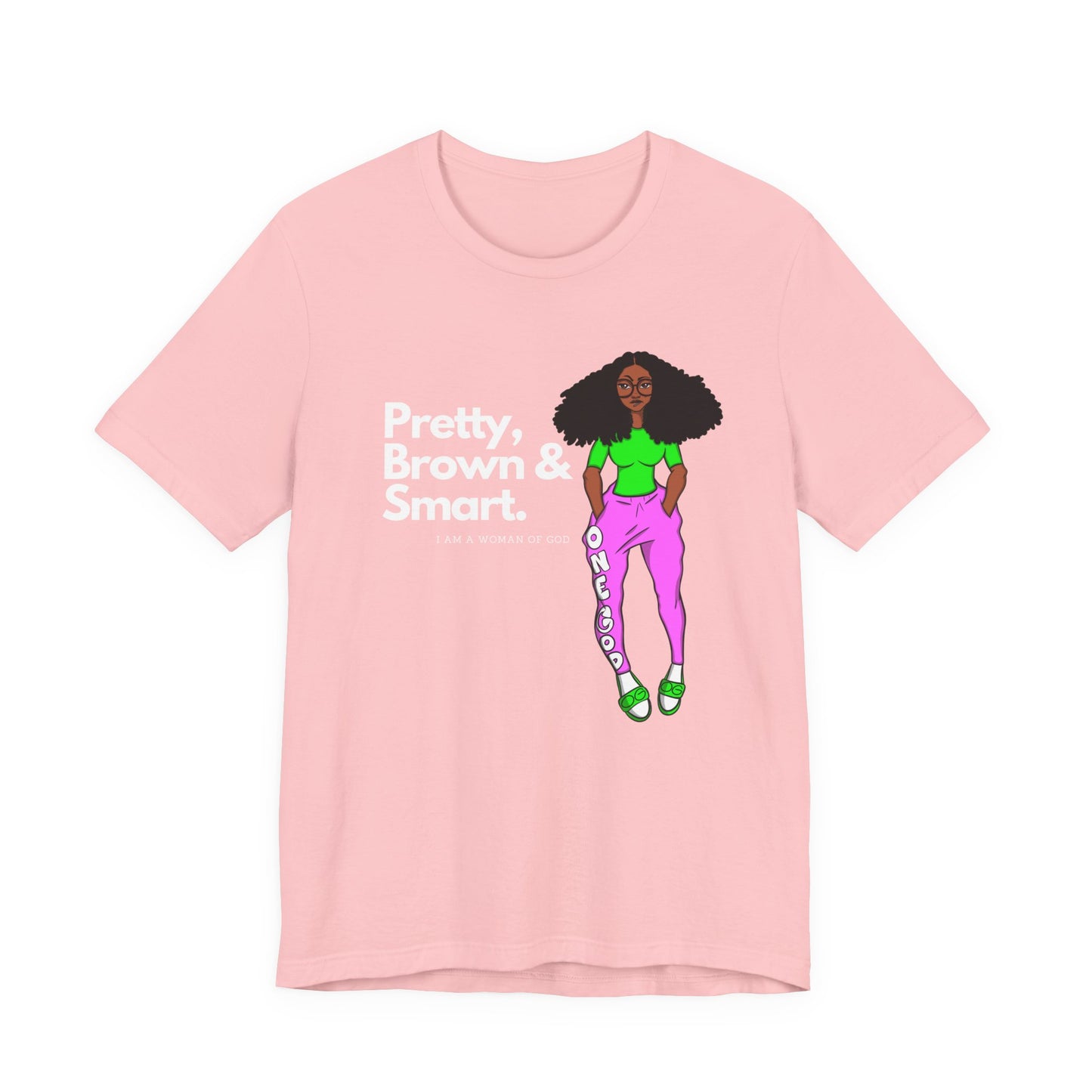 Pretty Brown & Smart One God The Brand T-Shirt