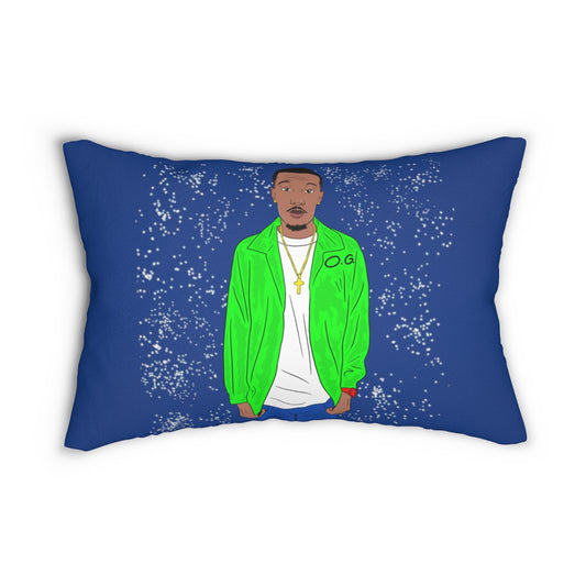 Arthur One God the Brand Blue Lumbar Pillow