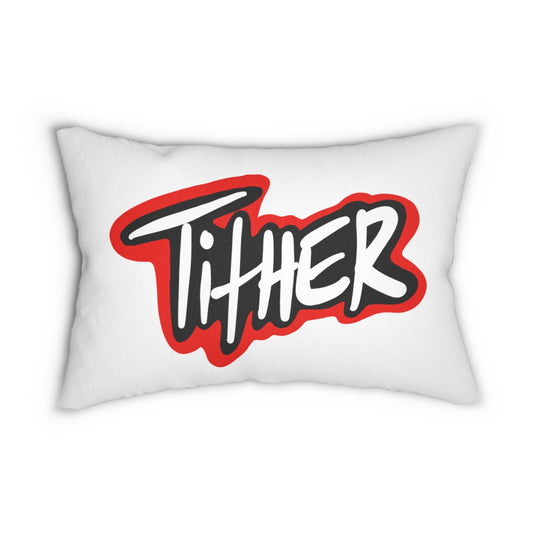 Tither white One God the Brand Lumbar Pillow