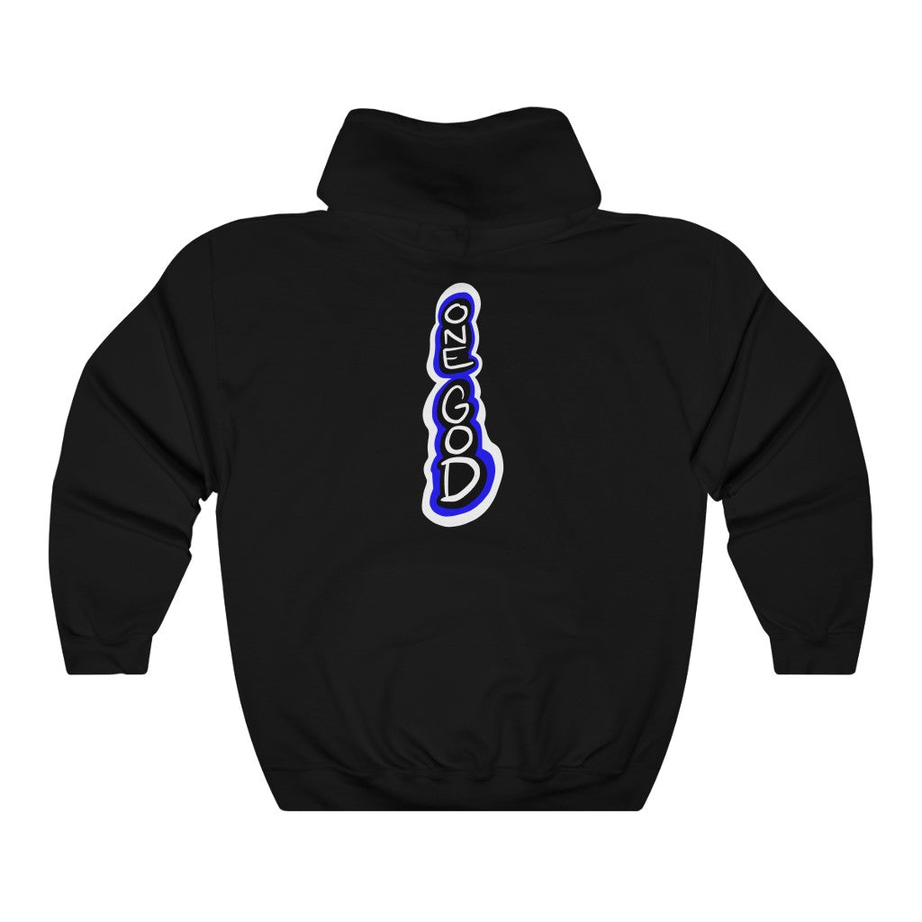 Holy Ghost Blue Logo One God Hoodie