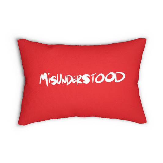 Misunderstood Red One God the Brand Lumbar Pillow