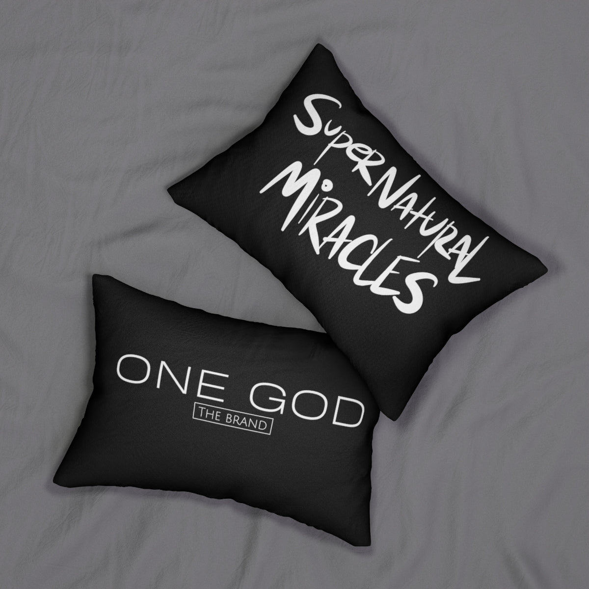 Supernatural Miracles One God the Brand Lumbar Pillow