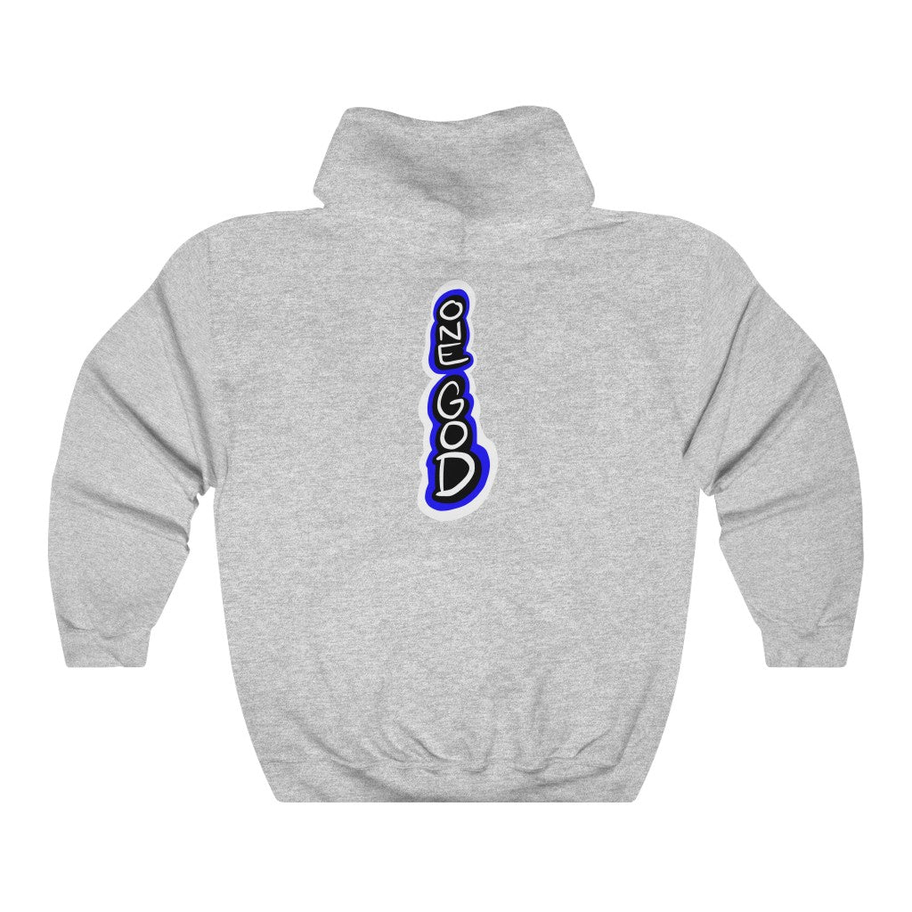 Holy Ghost Blue Logo One God Hoodie