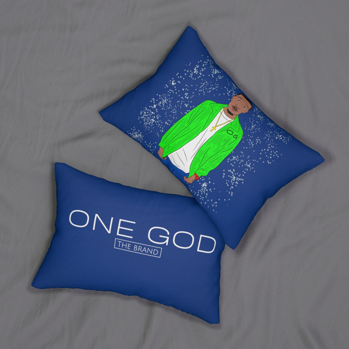 Arthur One God the Brand Blue Lumbar Pillow