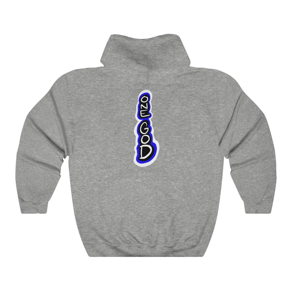 Holy Ghost Blue Logo One God Hoodie